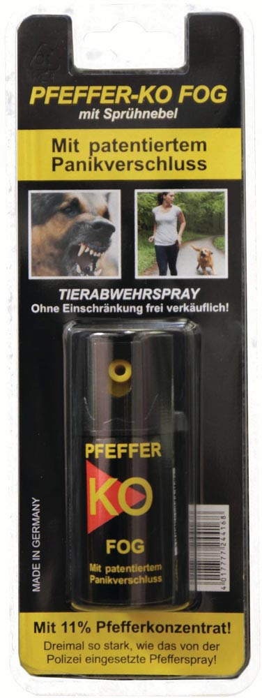 Tierabwehrspray PFEFFER-KO FOG 40 ml mit Gürtelclip Spraydose - Lüttmann  Shop